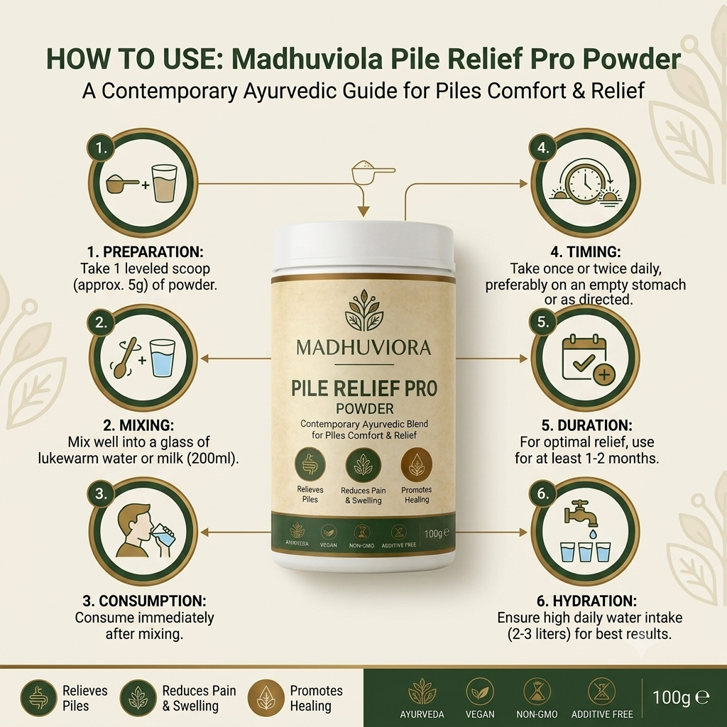 MADHUVIORA® PILES RELIEF POWDER-30 DAYS CHALLENGE